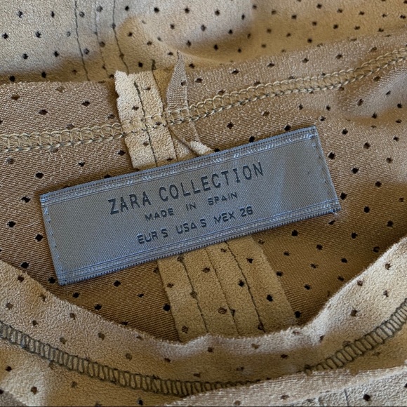 ZARA Suede Scoop Neck Top - Picture 8 of 8